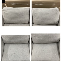S762 ⭐ ファブリック2Pソファ 布製 グレー 幅168cm USEDの画像
