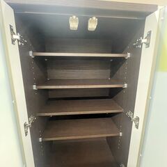 【ジャングルジャングル滋賀草津店】ジモティ来店特価‼ 食器棚 ダークブラウン J-251189の画像