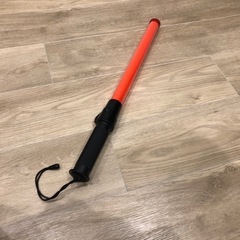 交通警備の旗と棒の画像