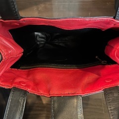 革のバッグ　手作り　2つの画像