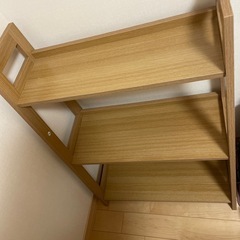 ニトリウッドシェルフ　ラダーN 3段　ナチュラル　東広島でのお取引可能の画像
