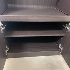 【ジャングルジャングル滋賀草津店】ジモティ来店特価‼ スリム食器棚  ブラウン J-251190の画像