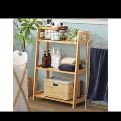 ニトリウッドシェルフ　ラダーN 3段　ナチュラル　東広島でのお取引可能の画像