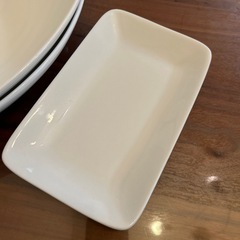 ⑦ パスタ、カレー皿　スクエア取り皿　4枚セットの画像
