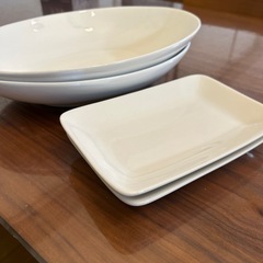 ⑦ パスタ、カレー皿　スクエア取り皿　4枚セットの画像