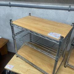 リサイクルショップどりーむ天保山店　No4830 メタルラック　ロータイプ　コンパクト　シェルフの画像