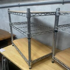 リサイクルショップどりーむ天保山店　No4830 メタルラック　ロータイプ　コンパクト　シェルフの画像