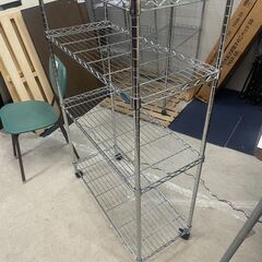 リサイクルショップどりーむ天保山店　No4899 メタルラック　キャスター付き♪　汎用性の高いサイズ　用途色々🎵の画像