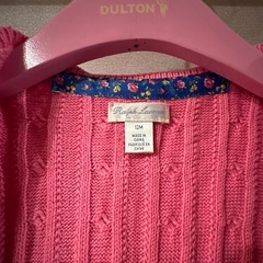 Ralph Lauren ラルフローレン ケーブル ペプラムカーディガン12Mの画像