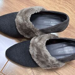 JELLY BEANS（ジェリービーンズ）　ファー付きショートブーツ　パンプス　おしゃれ　かわいいの画像