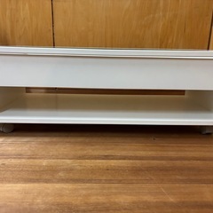 ガラステーブル ローテーブル 収納付きの画像