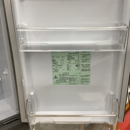 AQUA   アクア　冷蔵庫　AQR-13K   2021年製   126L