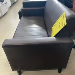 【ジャングルジャングル滋賀草津店】ジモティ来店特価‼ 2人掛けソファー ブラック J-251194の画像