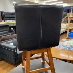 関家具　ダイニングチェア　合皮　ブラック×ブラウン　【トレファク　川越店】の画像