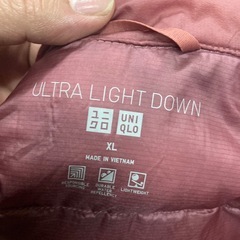 ユニクロ　ウルトラライトダウン　XLサイズ　女性の画像