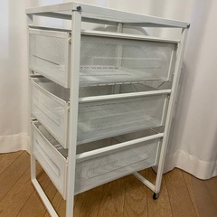 IKEAスチールメッシュラック白の画像