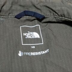 140cm　ノースフェイス ファイヤーフライジャケット　難燃ジャケット　カーキ 上着の画像