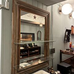 サッポロビール／古道具／鏡／棚の画像