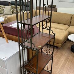 アイアンシェルフ 約56×31×176cm オープンラック 収納家具 本棚 FM-239 🚚自社配送時💳代引き可🚚(現金、クレジット、スマホ決済対応)の画像