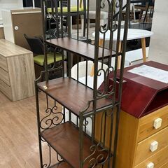 アイアンシェルフ 約56×31×176cm オープンラック 収納家具 本棚 FM-239 🚚自社配送時💳代引き可🚚(現金、クレジット、スマホ決済対応)の画像