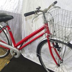 「中古」シティサイクル/27インチ/レッド　の画像
