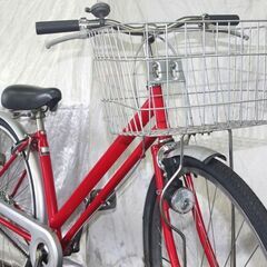 「中古」シティサイクル/27インチ/レッド　の画像