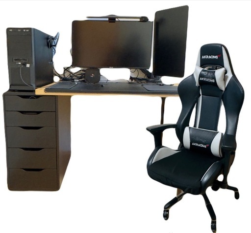 本日限定‼️】ゲーミングチェア＆IKEAデスクセット！パソコン勉強学習
