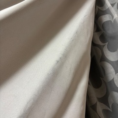 【決定済】遮光カーテン2枚 1枚の幅140×長さ141cm  かわいい淡いピンクカーテン、ホワイトレースの画像