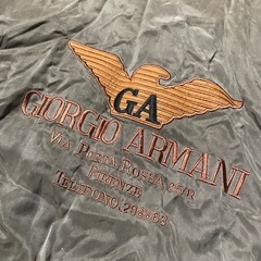 激レアヴィンテージ ジョルジオアルマーニサテンジャケット MA-1 スカジャン L位の画像