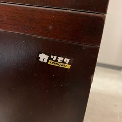 K2511-405 カリモク RUSTIC カップボード ガラスキャビネット 棚板用金具欠損 キズ汚れ有りの画像