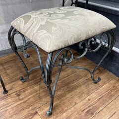 アイアンドレッサー＋椅子  ドレッサー ※総額72290円 鏡：64×84×4cm ドレッサー：78×33×78.5cm 🚚自社配送時💳代引き可🚚(現金、クレジット、スマホ決済対応)の画像