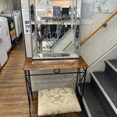 アイアンドレッサー＋椅子  ドレッサー ※総額72290円 鏡：...