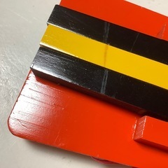 木製　鳴子　オレンジ 黒　黄色　２個　YOSAKOIソーラン祭り　よさこい祭りの画像