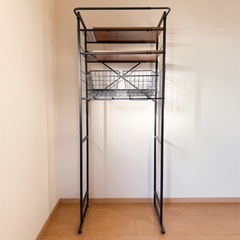 角型ランドリーラック(バスケット付き)の画像