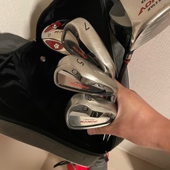 NIKE クラブバッグ YONEXウッド2本アイアン3本付の画像