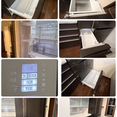 三菱冷蔵庫 MR-JX60W-RW 600L ブラウンの画像