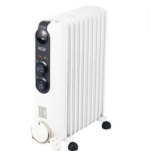 「美品」デロンギ　アミカルド オイルヒーター ピュアホワイト+ブラック  最大13畳 　RHJ35M1015-BK