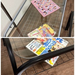 シルバーのみ【昭和・平成レトロ】当時物　ガラステーブルの画像