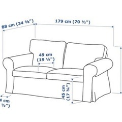 IKEAソファ2人掛け12月までの出品ですの画像