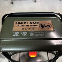 UNIFLAME ユニフレーム ワーム 屋外専用 携帯 ガスヒーター UW-200G 元箱•取説付属 動作確認済 グリーン 寒冷地でも使用可能！ 中古品 ③の画像