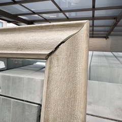 アンティーク調大型ミラー 幅90 ホワイトの画像