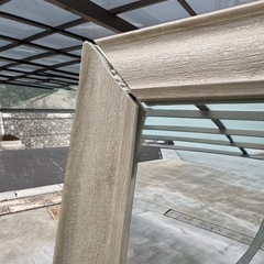 アンティーク調大型ミラー 幅90 ホワイトの画像