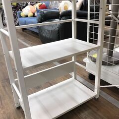 【ジャングルジャングル広陵店】ニトリ　システムデスク ザッキー110　ナチュラルXホワイト【ジモティー特別価格！！】の画像