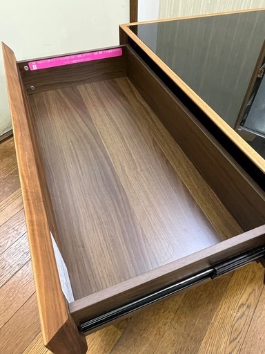 激安販売!! アクタス fino センターテーブル ガラステーブル 高級家具 引出し収納付き!! キズあり大特価!!
