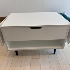  【便利／バタフライ式】天板拡張できるセンターテーブル（美品） の画像