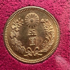 【本物保証】財務省　明治30年　新5円金貨　日本貨幣商協会鑑定品の画像