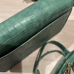 美品 タグ付き ショルダーバッグ クロコダイル柄 4ポケットの画像