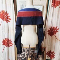 ※Doublefocus(ダブルフォーカス) トリコロールカラーが可愛らしいロングマフラー、いかがでしょうか？の画像