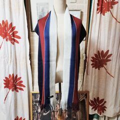 ※Doublefocus(ダブルフォーカス) トリコロールカラーが可愛らしいロングマフラー、いかがでしょうか？の画像