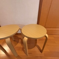 木製スツール　
2脚の画像